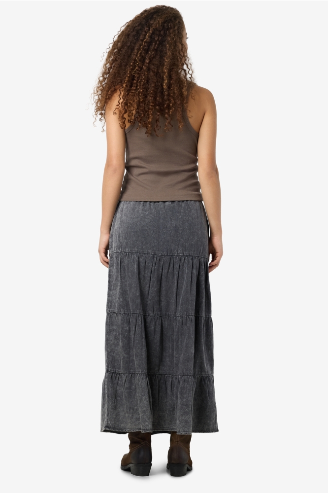 NMOREGON NW DENIM ACID MAXI SKIRT B 27034665 BLACK/WASHED